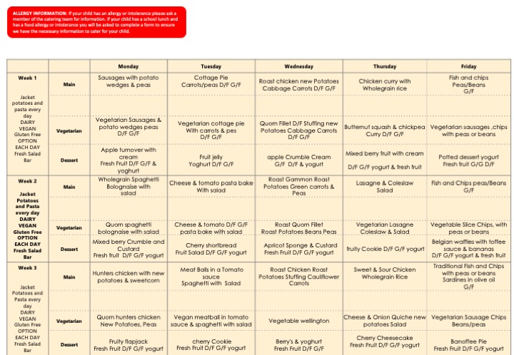Menu June 2025
