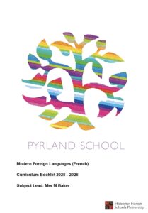 French Curriculum Booklet Front Cover