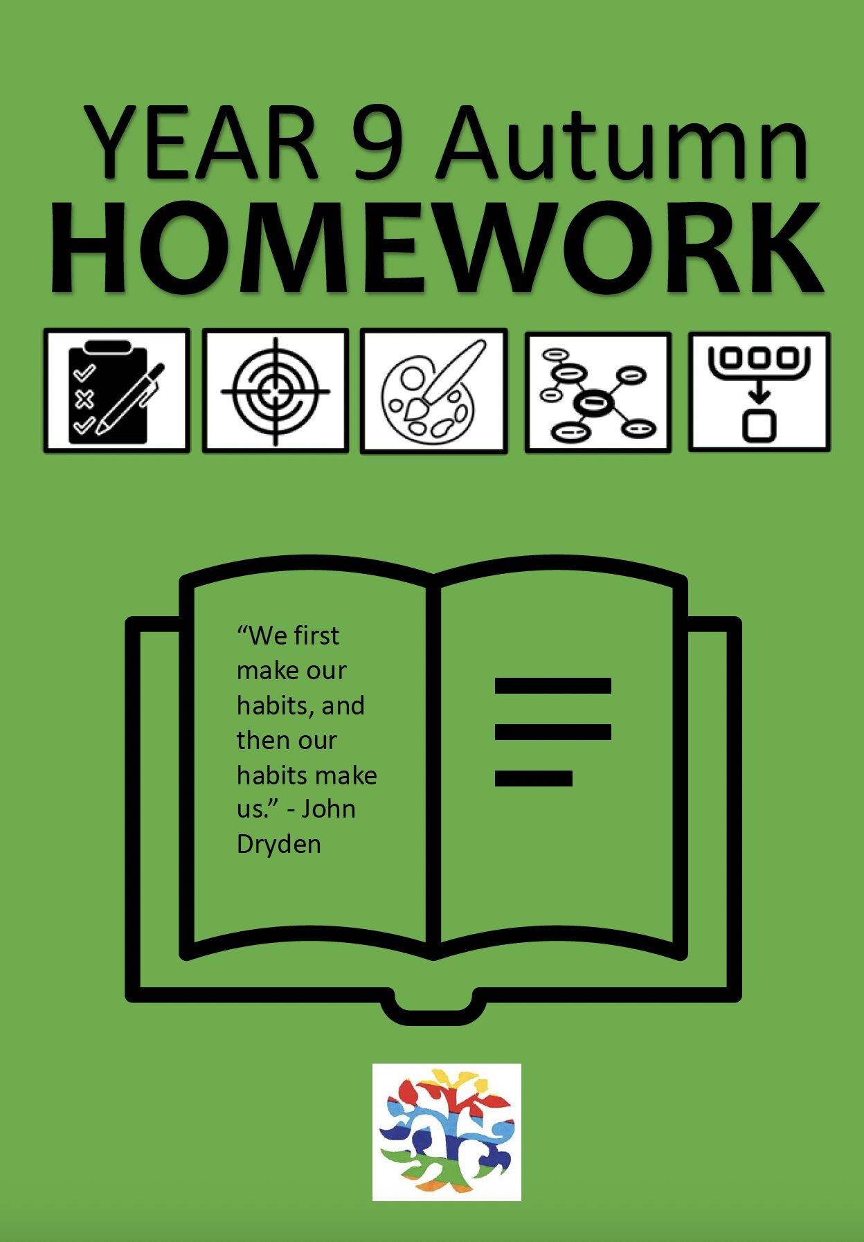 Year 9 homework booklet cover