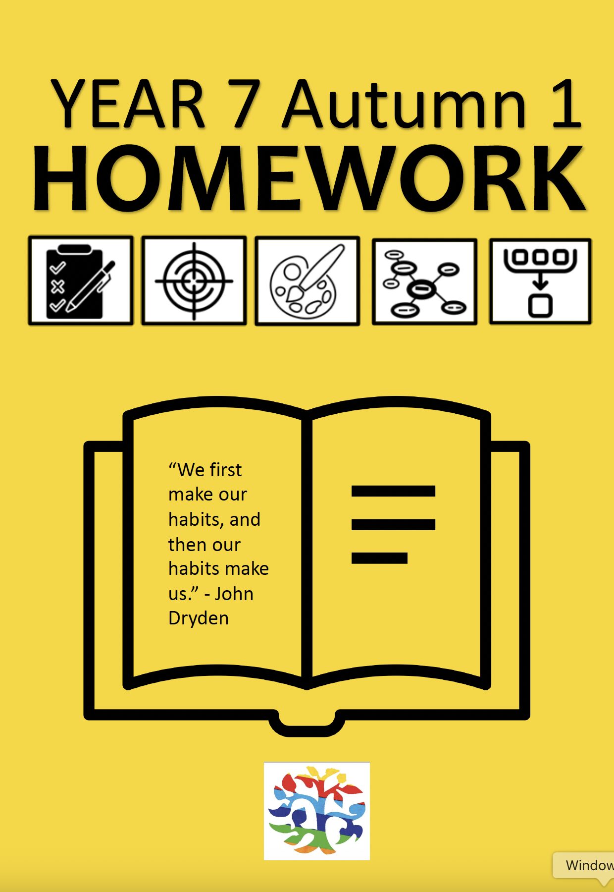 Year 7 homework cover