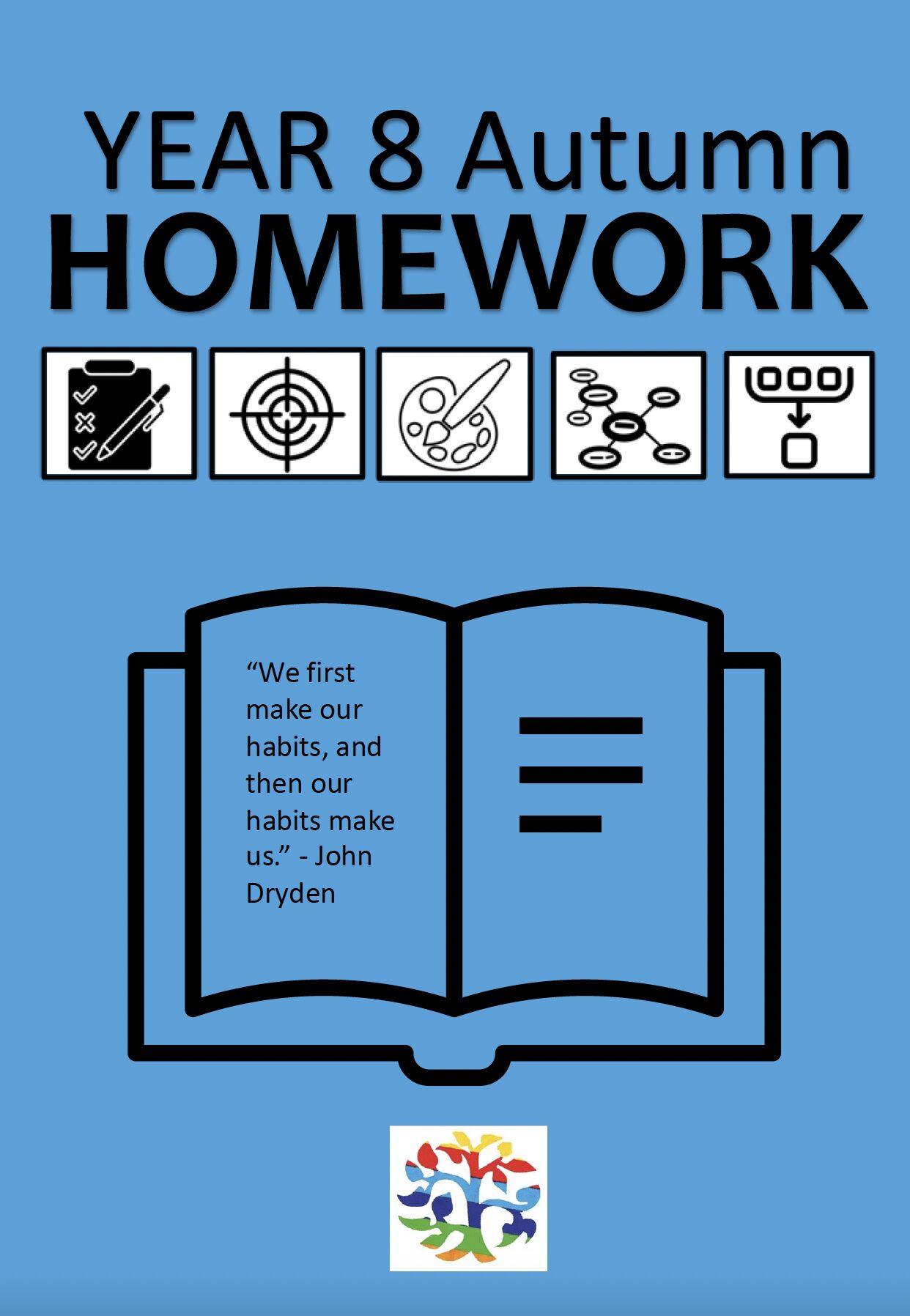 Year 8 homework booklet cover